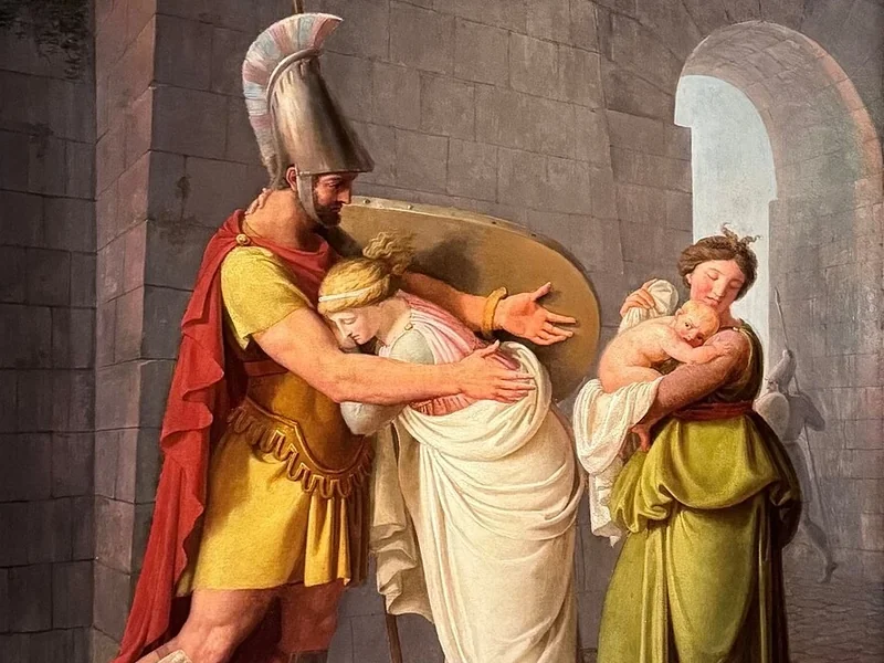 1774-Ferdinand Hartmann - L'addio di Ettore ad Andromaca - Dessau, Anhaltische Gemäldegalerie